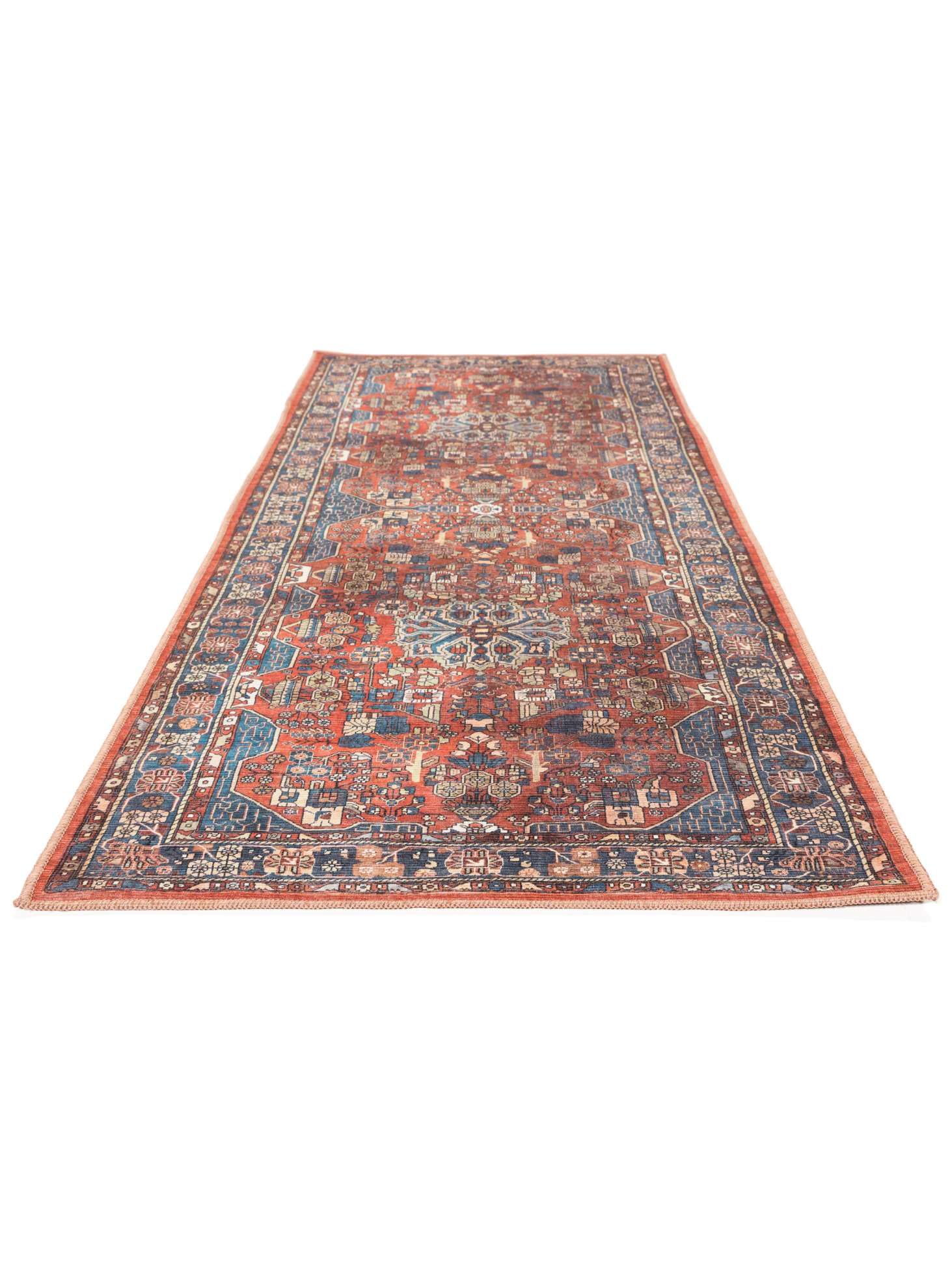 RugVista Galaxy Oriental Alfombra, 80 x 200 cm, Óxido/Azul