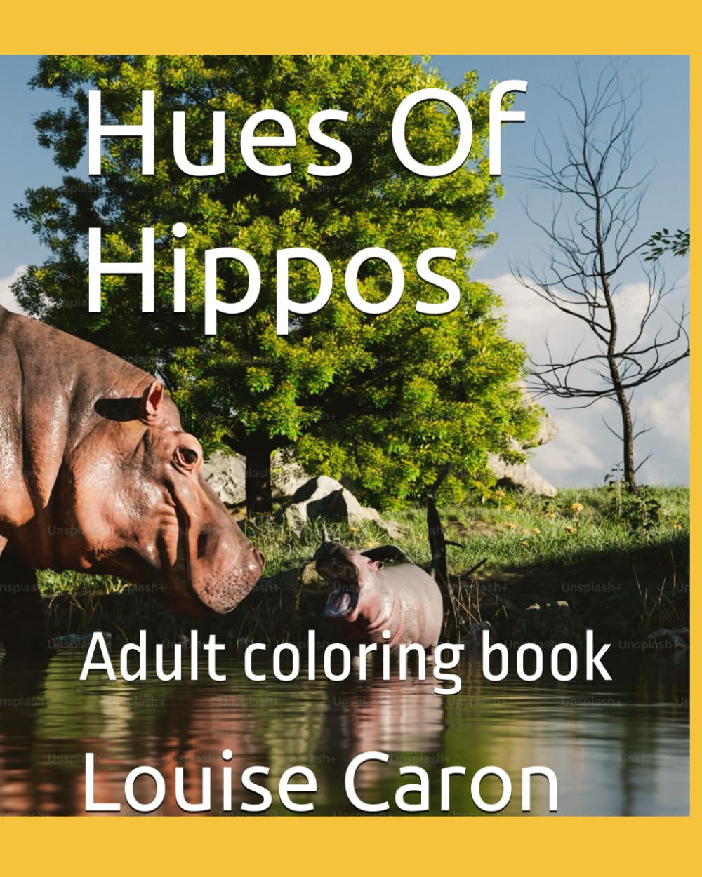 Hues Of Hippos: Adult coloring book