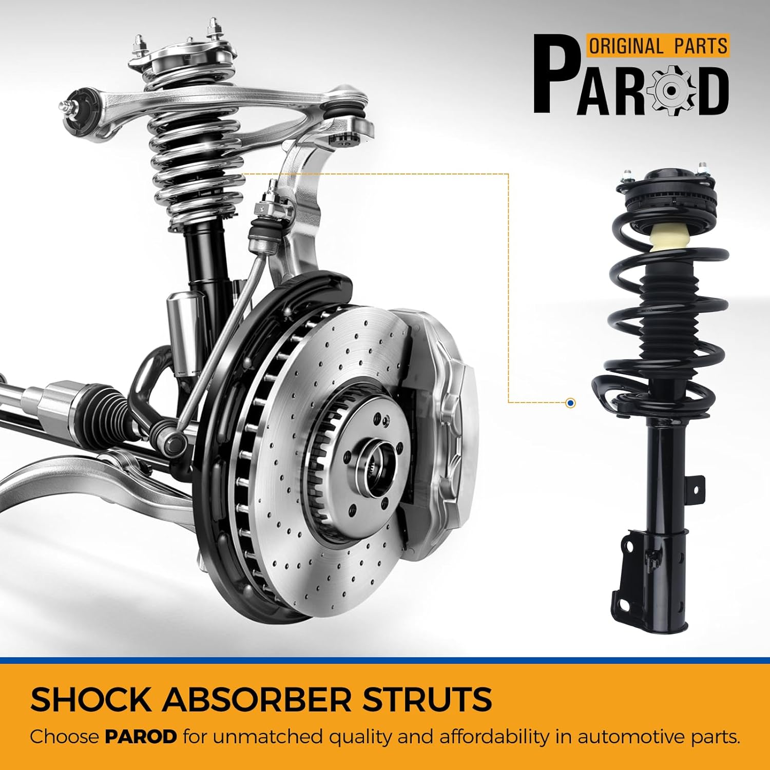 PAROD 271130 271131 Front Shock Absorber Struts w/Coil Spring Assembly fit for 2011-2014 Chrysler 200, 2007-2010 Sebring, 2008-2014 Dodge Avenger 2.4L 2.7L 3.5L 3.6L