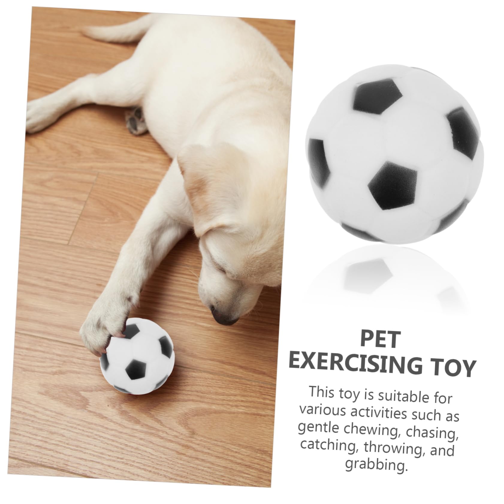 BESPORTBLE Lot De 5 Jouets À Mâcher Agressifs pour Animaux De Compagnie en Forme De Ballon De Football pour Chien Couineur Haute Visibilité Petit Adorable pour La Maison 4 Pièces X 5