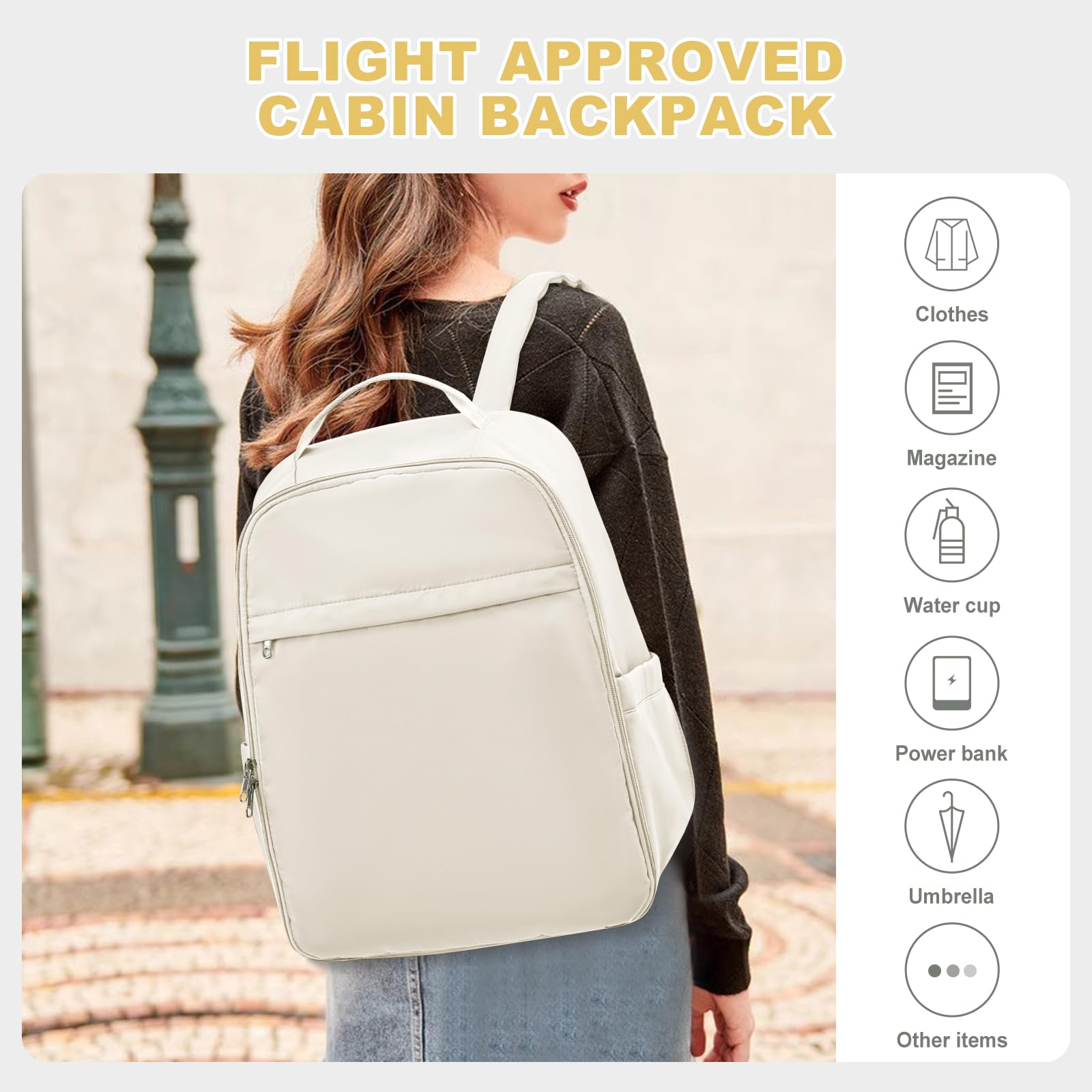SZLX Borse da Viaggio 45x36x20 Zaino Easyjet Donna Zaino Ryanair 40x20x25 Bagaglio a Mano Zaino impermeabile uomo trekking, Borsa da Viaggio Cabina aereo Zaino per Laptop con Porta di ricarica USB