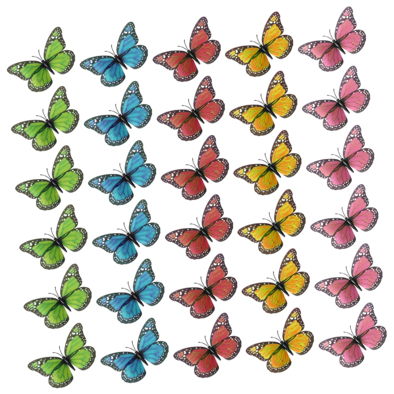 UTHCLO 30pcs Magnetic Butterfly Wall Sticker 3d Stereo Fridge Magnet Butterflies Fridge Magnet Magnetic Refrigerator Decor Fridge Magnet DIY Adornment Kitchen Refrigerator Magnet