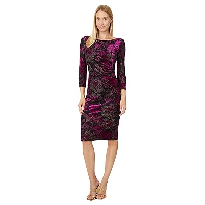 Adrianna Papell Metallic Velvet Cowl Dress Women