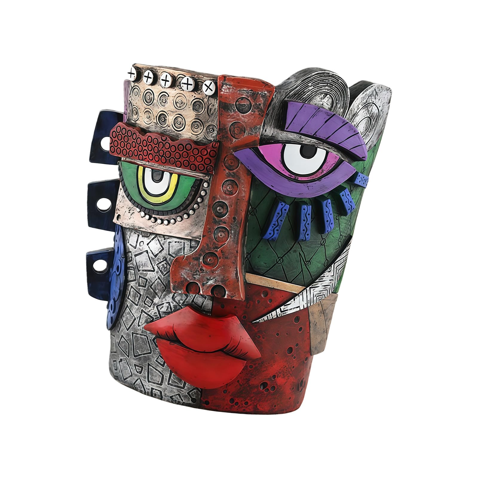 Pot artistique visage humain abstrait pour donner une âme unique à votre jardin