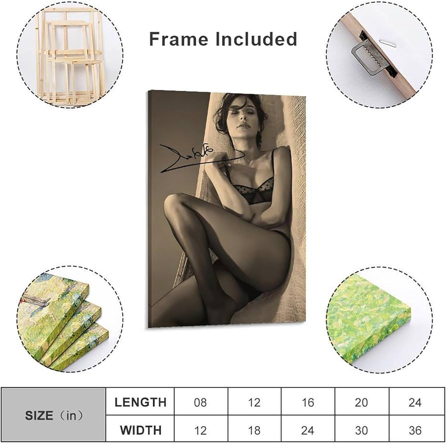 Amazon.co.jp: ガル・ガドット 直筆サイン入ポスター キャンバス 芸術