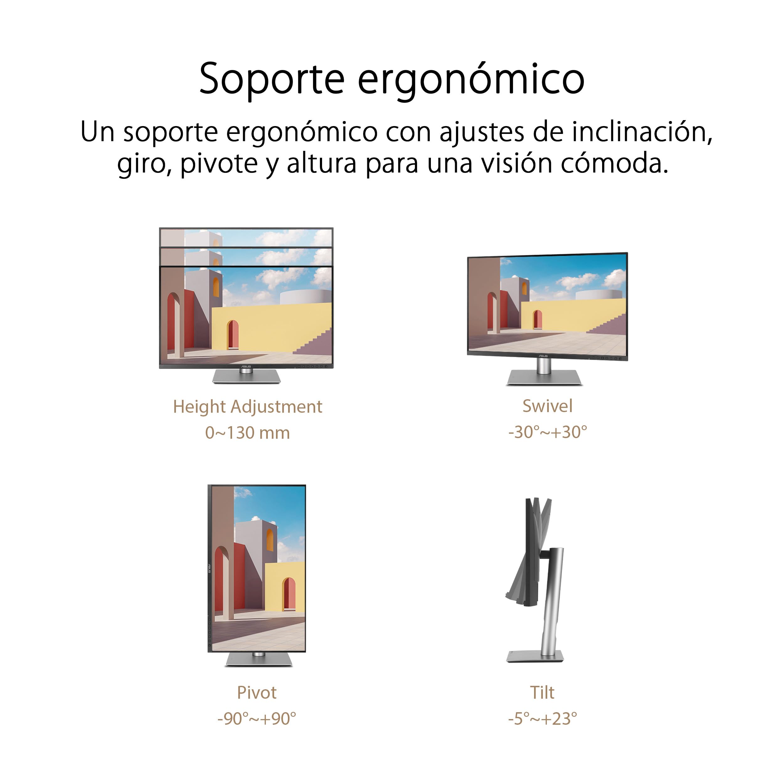 ASUS ProArt Display PA278CFRV - Monitor Profesional de 27", IPS, QHD (2560 x 1440), LuxPixel AGLR, 100Hz, USB-C PD 96W, VESA DisplayHDR 400 y MediaSync, Soporte ergonómico, Sostenibilidad ecológica | 100 Hz, ergonómico, pivote, Calman, alta fidelidad de c