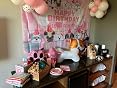 Pink Dog Paw Birthday Party Supplies - Tableware Decorations Kit For 20 Guests | Plates, Cups, Napkins, Banner, Balloons, Dog Cake Topper