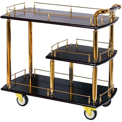 RKRLJX Bar Cart Home Bar Cart, Bar Cabinet Kitchen Island&Serving Cart Rolling Storage Cart Wine Cart with Casters Serving Bar Cart