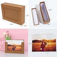 Vista 6 de Cajas de almacenamiento de fotos de 5 x 7, cajas de cartón para fotos, juego de caja de almacenamiento de fotos familiares, caja de álbum de fotos