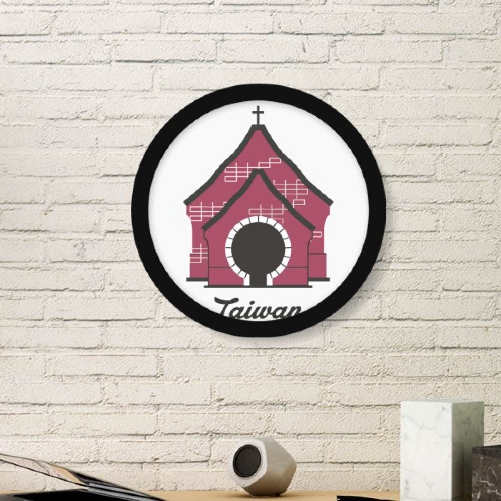 Stickers muraux cadre Sun Moon Lake Taiwan rond noir amovible et léger