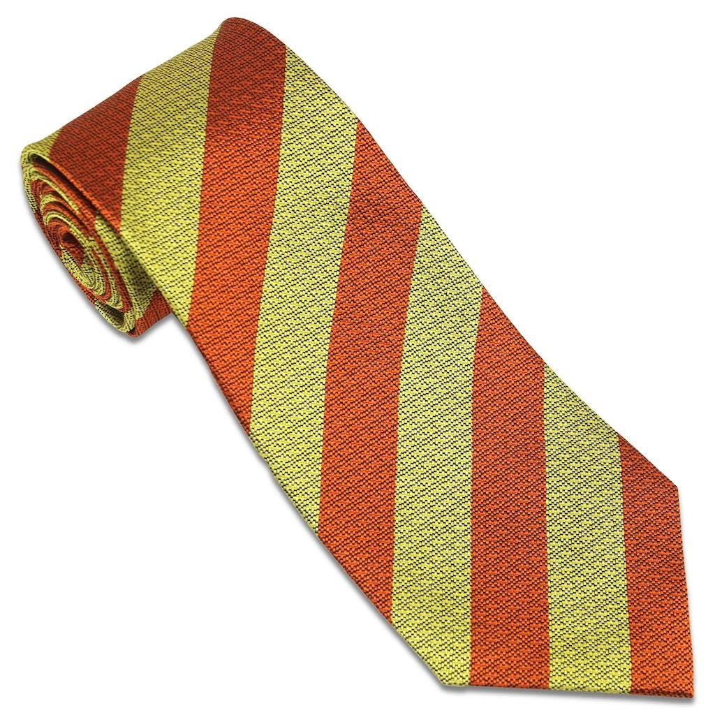 The Regimental Shop Men's Orange/Yellow The Regital Shop & Stripes Tie (Silk Non Crease)