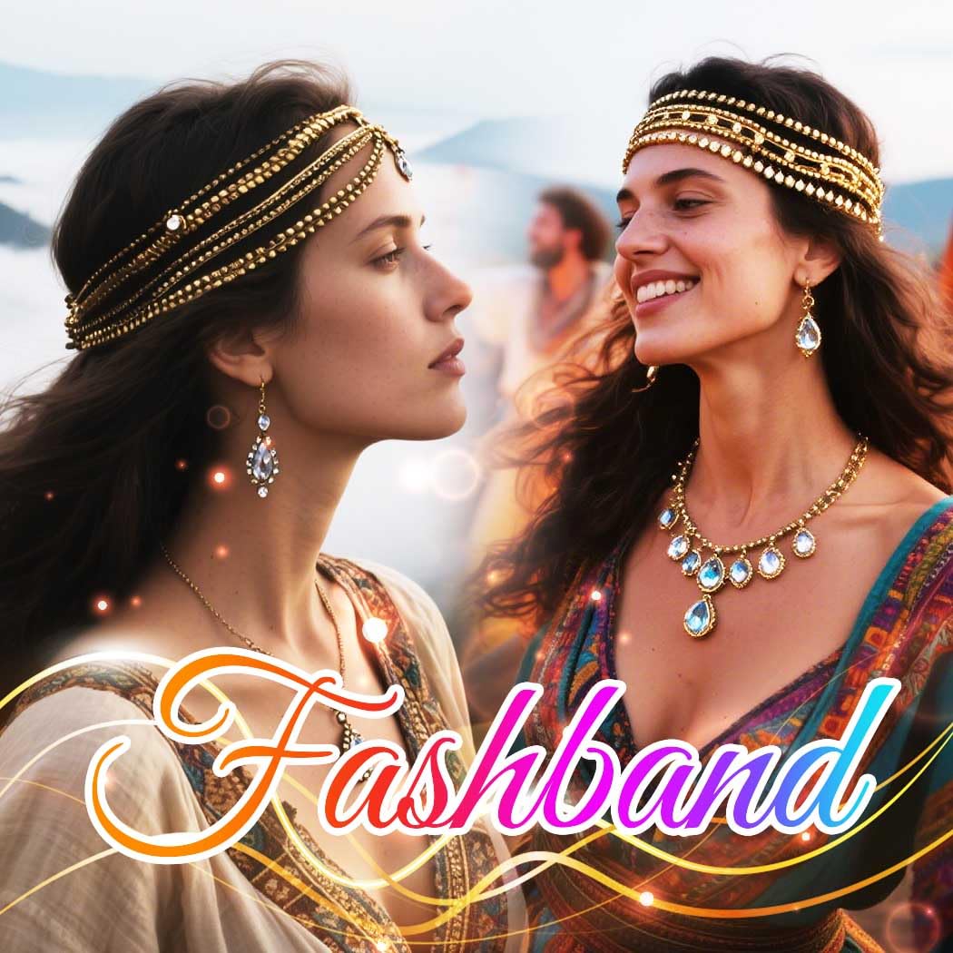 Fashband Gold Sequin Head Chain Boho Headpiece Hair Chains Festival Costume Hair Accessories for Women (G-A, One Size) - Image 3