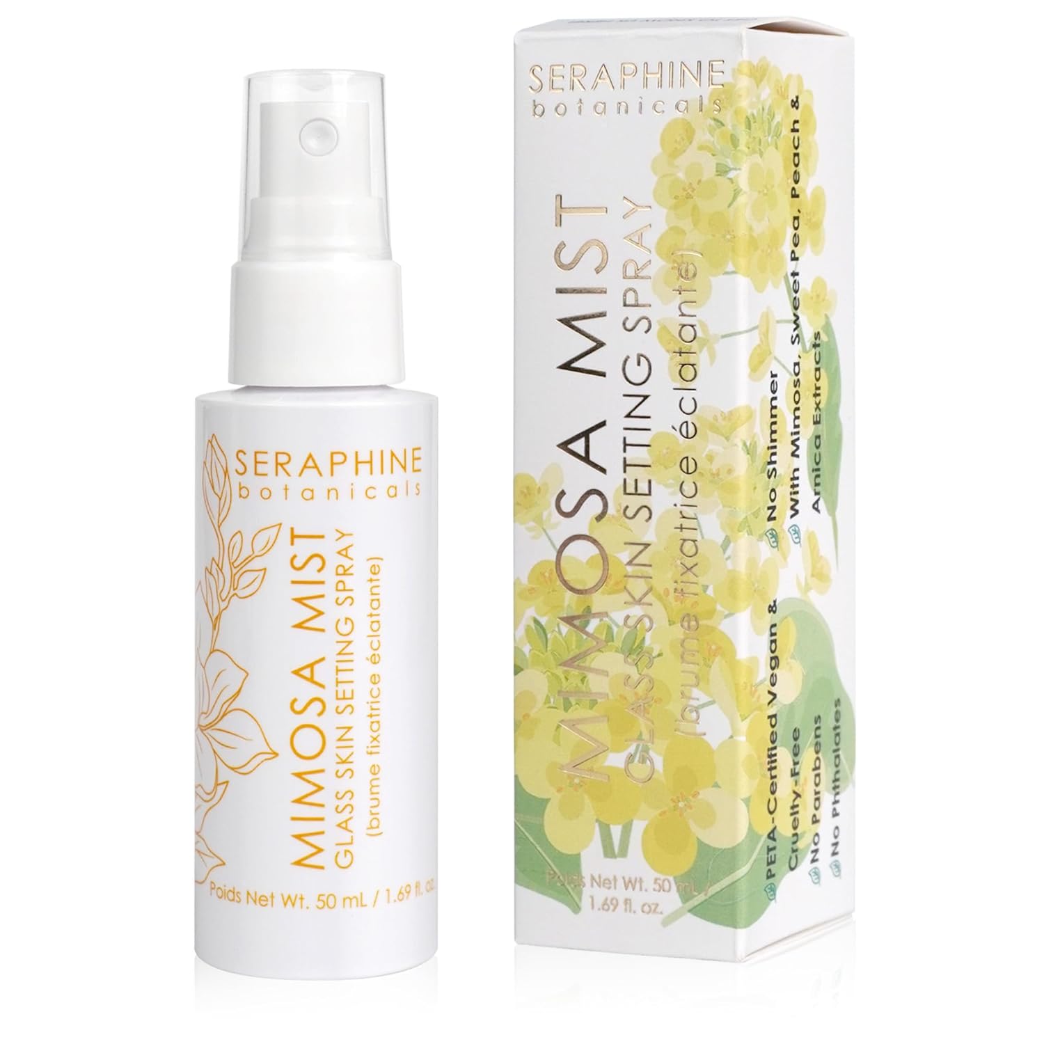 Seraphine Botanicals Mimosa Mist - Glass Skin Setting Spray