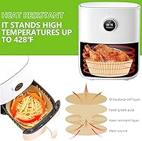 Vista 4 de Forros de papel pergamino para freidora de aire, forros de papel para freidora de aire, forro desechable redondo, forro para freidora de aire