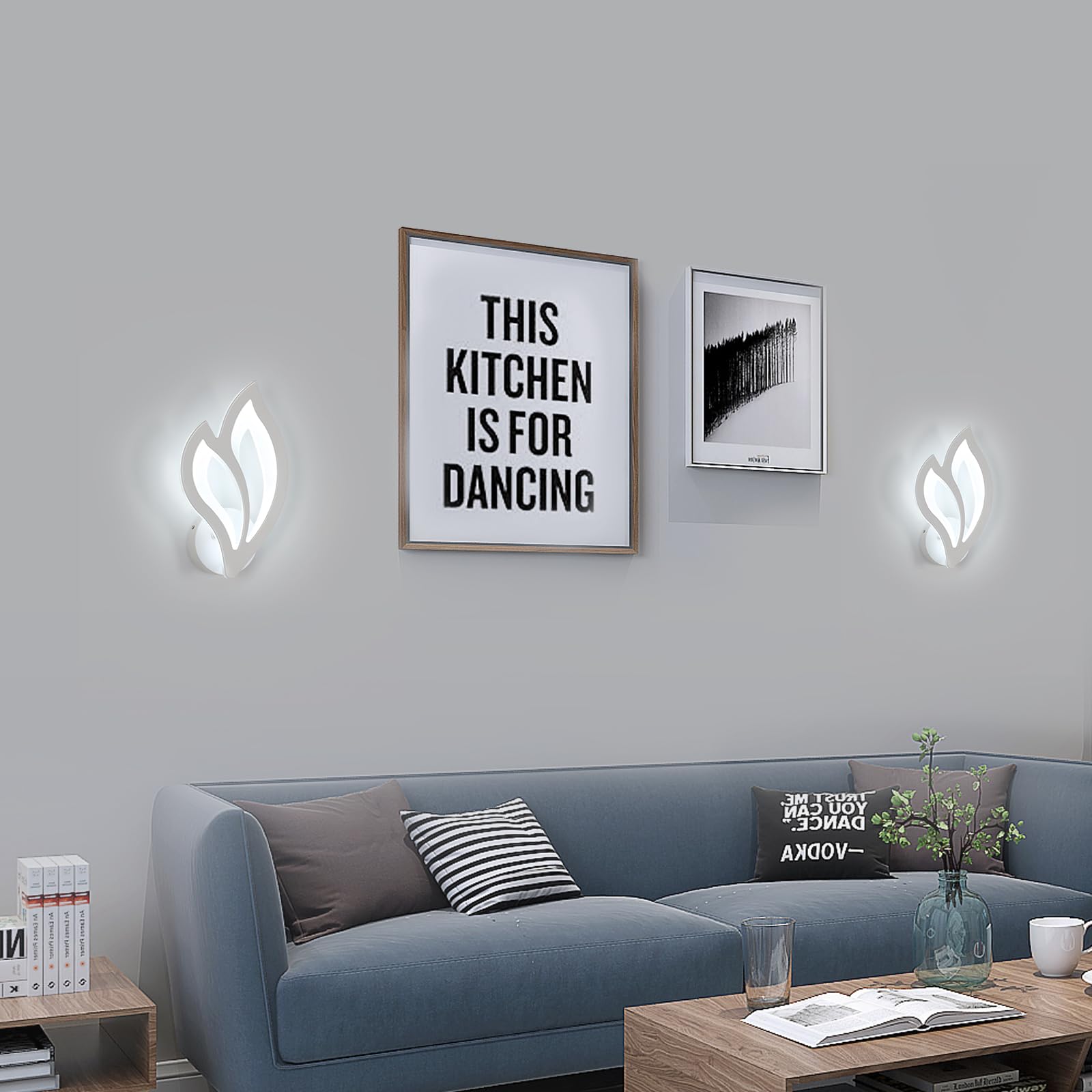2 Pièce Applique Murale LED, 13W 6500K Lumière Blanche Froide