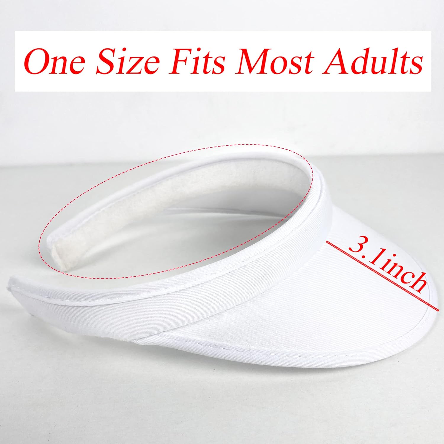 2 Pack Sun Visor Hats Women Men Clip On Wide Brim Visors Hat Outdoor Sports Golf Beach Travel Tennis Caps - Image 5