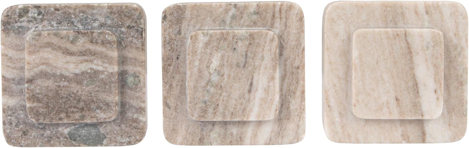 Bloomingville Heavy Duty Marble Bookends, Beige, Set of 2