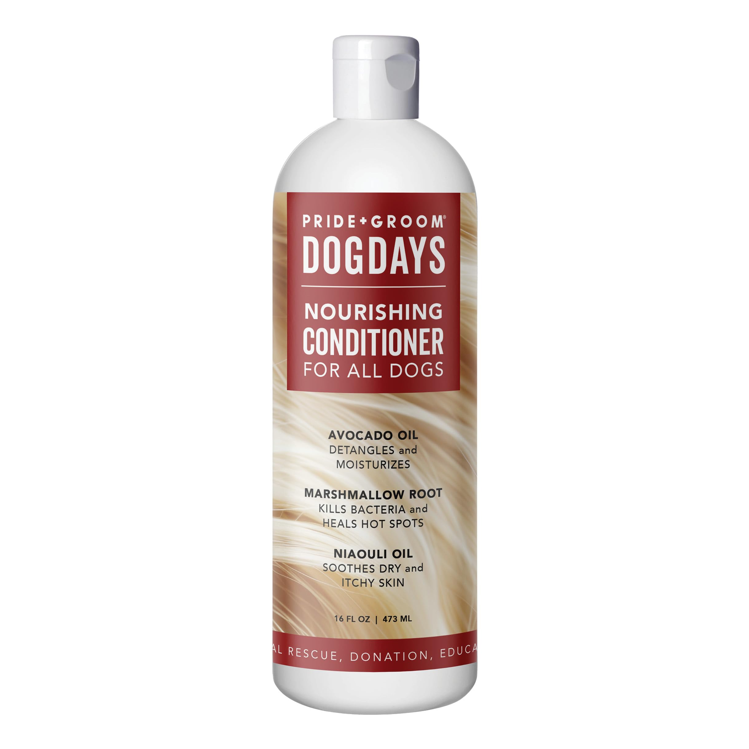Pride and Groom DogDays Nourishing Dog Conditioner | Tearless, Hypoallergenic Formula for Allergies, Itching & Dry Skin | Natural Detangler for Dogs |