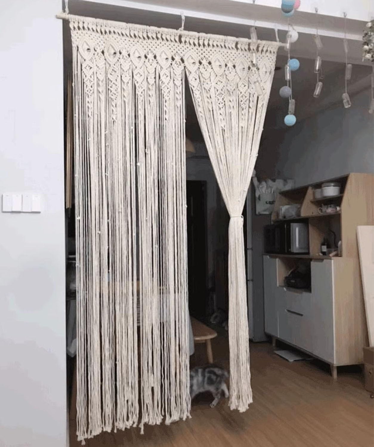 Rideau De Porte En Draperie Frange Pour Décoration D'intérieur, Mariage, Décoration De Chambre 70 X 190, 80 X 190, 90 X 190 Cm Pour Salon, Décoration D'intérieur, Panneau À Franges Bohème(70x190cm/27.