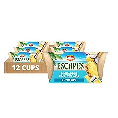 Del Monte Escapes Pineapple Pina Colada, 7 oz Cups, Pack of 6 (12 Cups)