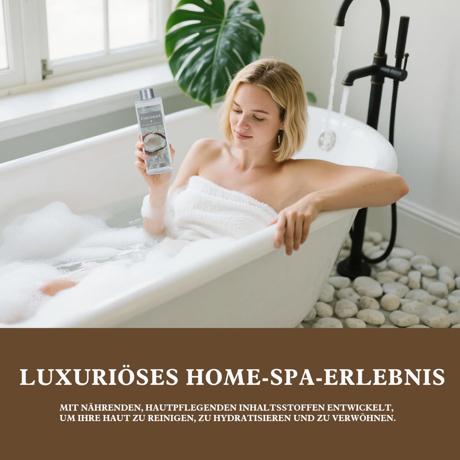 SPA LUXETIQUE Beauty Set per donne,8PC Regalo Donna Compleanno, Cocco Profumo Spa con Gel Doccia, Regali San Valentino per Lei,Set Regalo per il Bagno,Set Benessere per Donne, Regalo Festa della Mamma