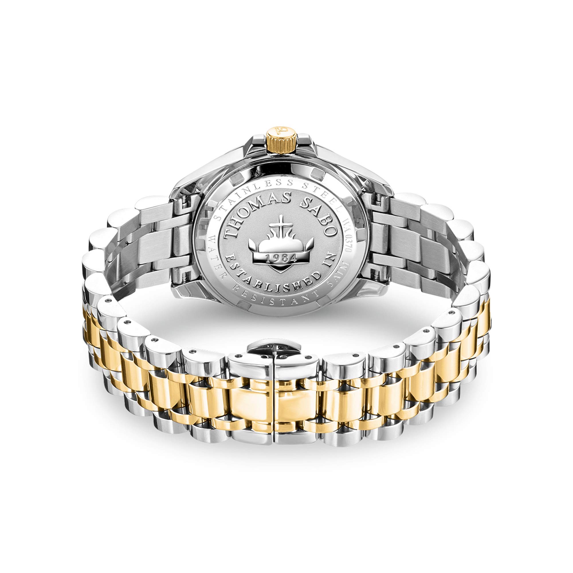 THOMAS SABO Damenuhr Bicolor Gold Silber Edelstahl, Edelstahl Silberfarben