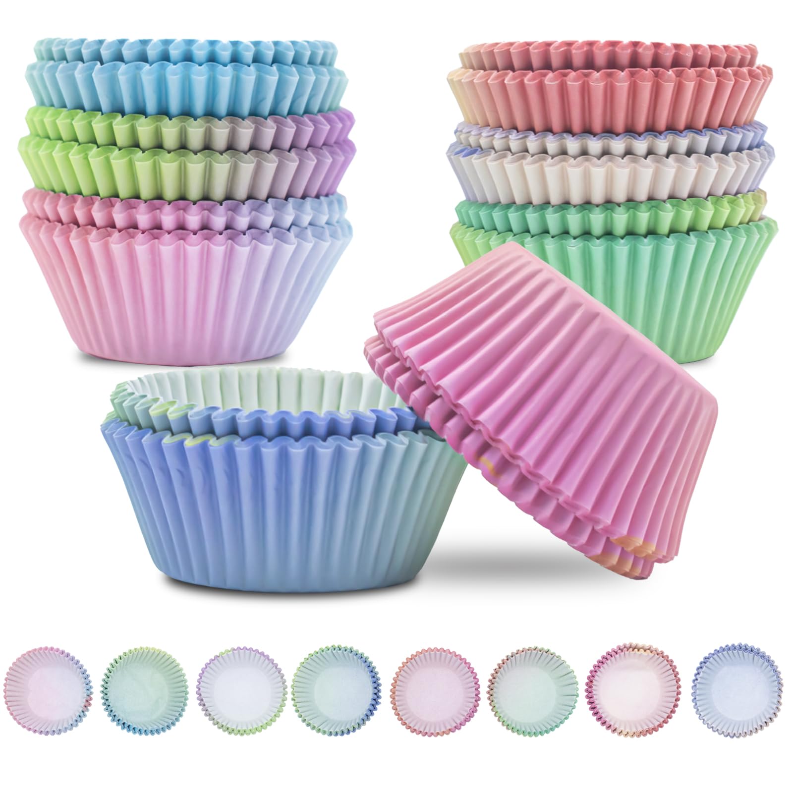 Pirottini Di Carta Premium LILY COOK Per Muffin E Cupcake - Diametro 7,5 Cm, Bianco, Confezione Multipla - Foto 8