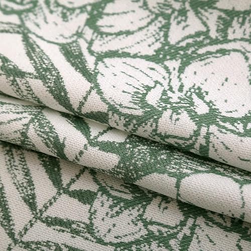 Vista 31 de Autumn Dream Cortinas opacas blancas con ojales en la parte superior, hojas pastorales de microfibra, flamenco floral, cortinas de granja para sala