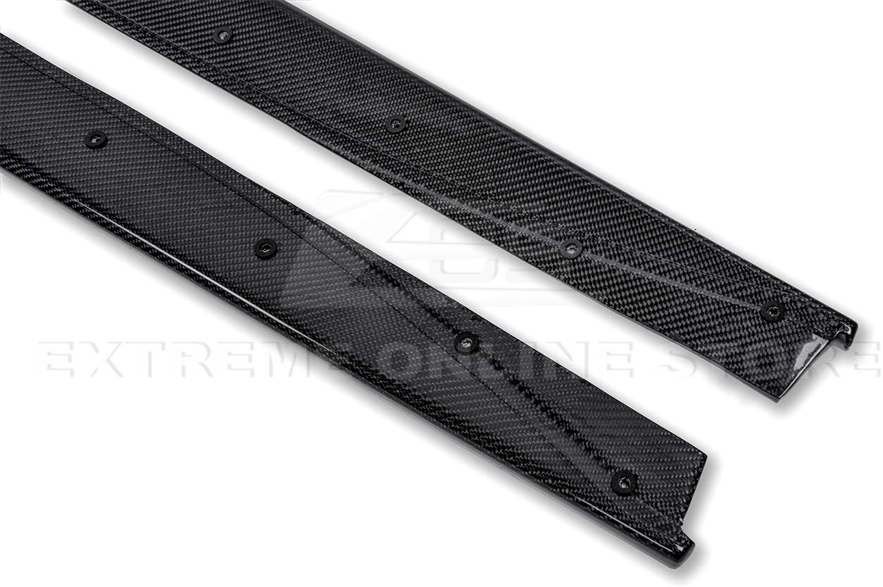 Repalcement for 2014-2018 BMW F80 M3 | M-Performance Style Carbon Fiber Side Skirts Rocker Panels Extension