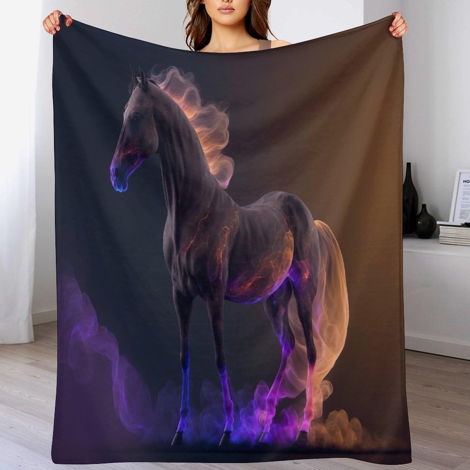Couverture douce et moelleuse motif animal pour soirées cocooning sofa