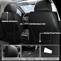 Vista 2 de AOMSAZTO Fundas de asiento de automóvil, juego completo de 5 asientos, ajuste personalizado para Chevrolet/Chevy Cruze 2011-2019, fundas de cojín