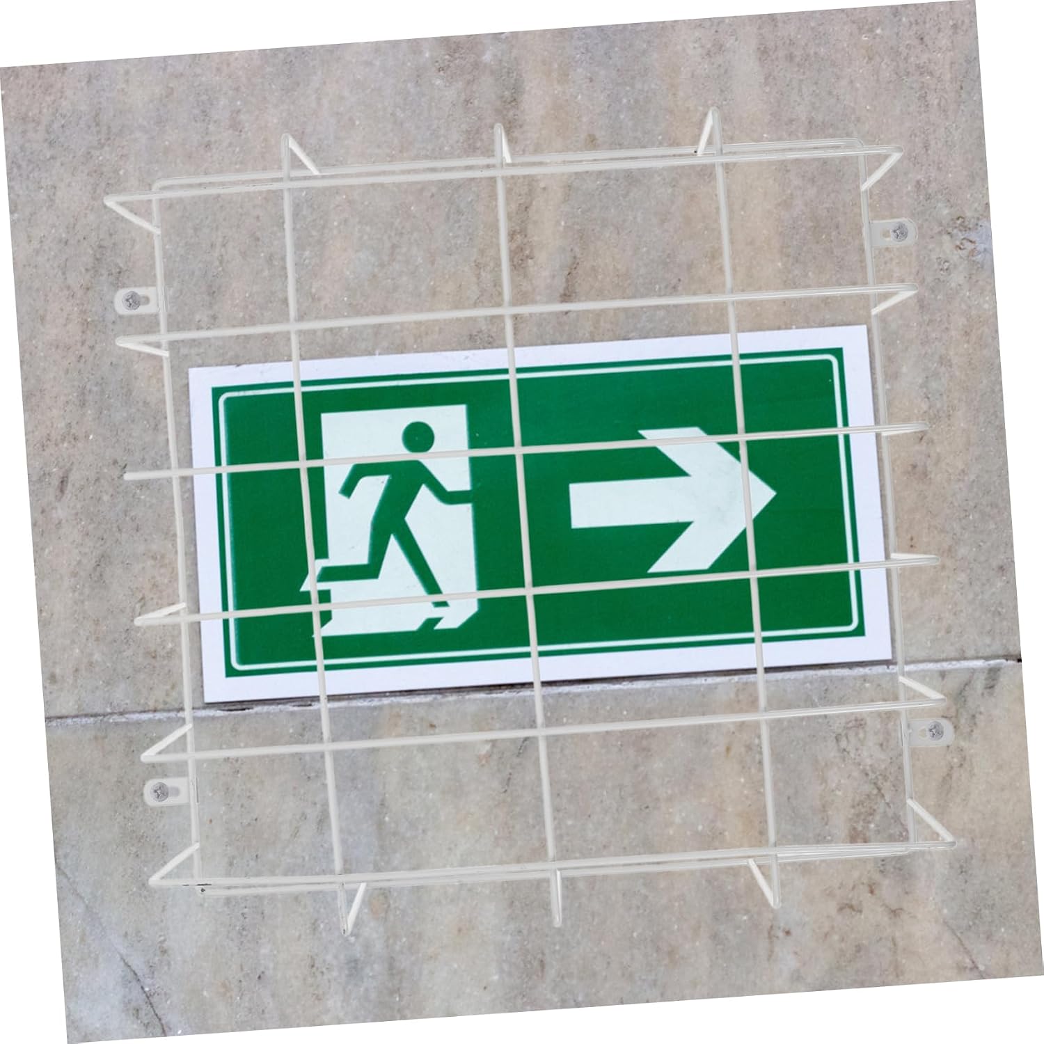 Wall Mounted Stainless Steel Wire Mesh Guard for Emergency Exit Lights