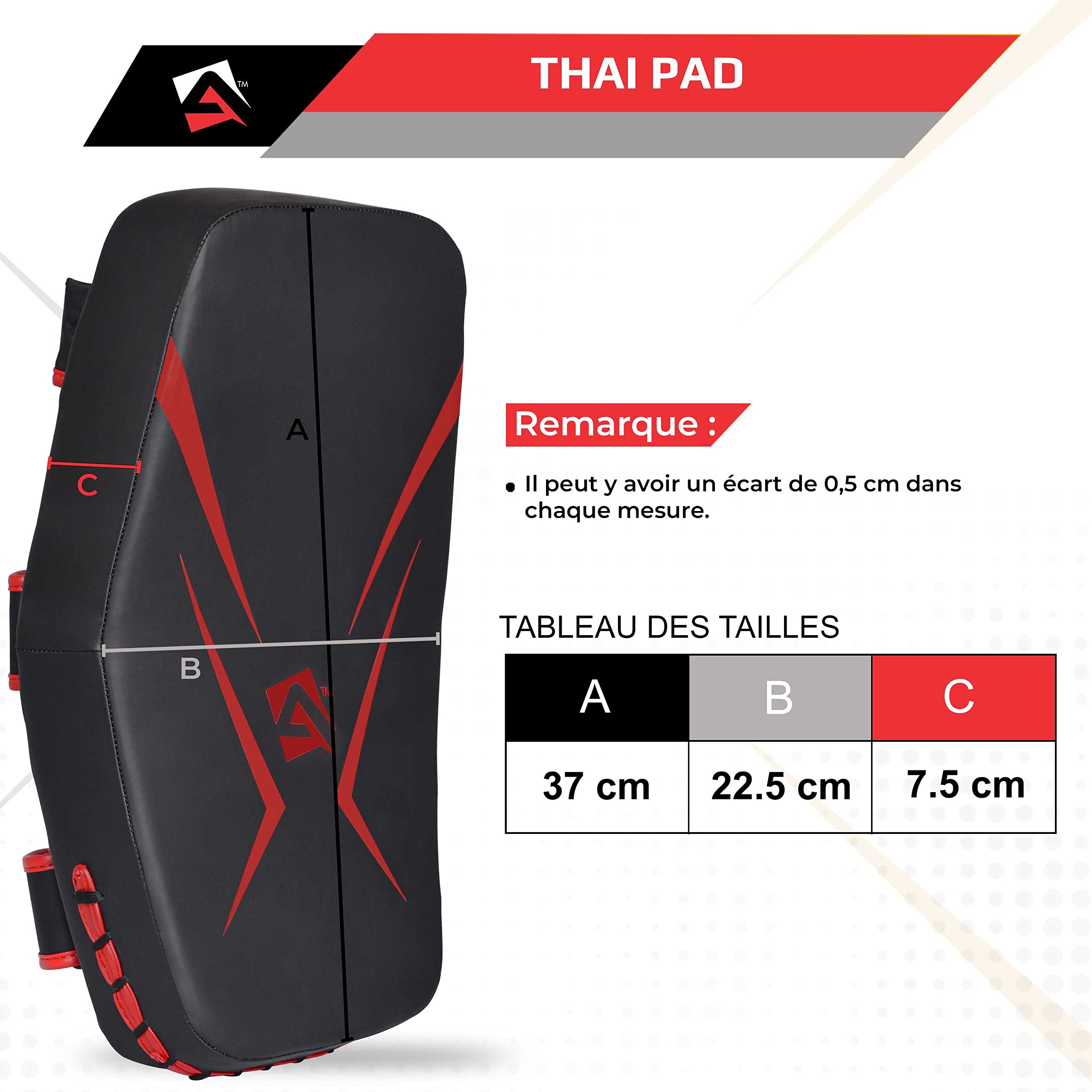 AQF Bouclier De Frappe, Coussin De Frappe, Pao Boxe Cuir Maya Courbé Kick Shield, Pattes d'ours Boxe, Thai Pad, Punching Cible pour MMA, Taekwondo, Boxing, Karate, Arts Martiaux & UFC