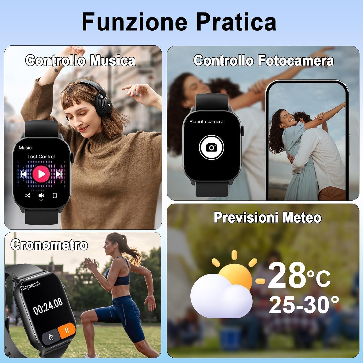 Smartwatch Herren Damen, 1,96" HD Smartwatch 2026 mit Telefonfunktion, Smart Watch Fitnessuhr 113+ Sportmodi, IP68 Wasserdicht, Sportuhr mit Herzfrequenz Schlafmonitor Schrittzähler, für Android iOS