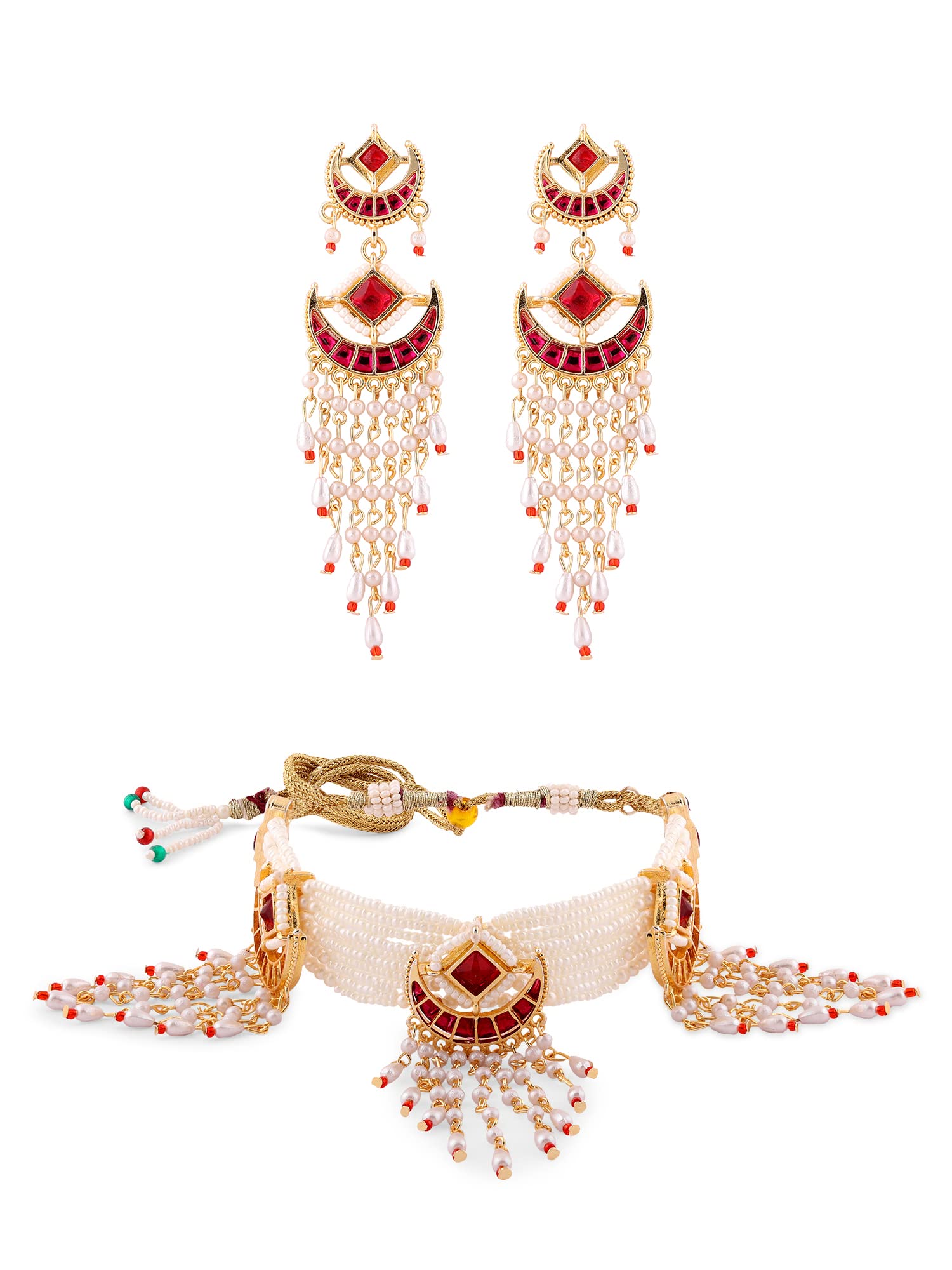 See full amazon price history chart for ZAVERI PEARLS Pink Crescent Multistrand Pearls Cascading Choker Necklace & Earring Set For Women-ZPFK14920 ZAVERI PEARLS Pink Crescent Multistrand Pearls Cascading Choker Necklace & Earring Set For Women-ZPFK14920 (B0BGSND32J) Amazon Price History, Amazon Price Tracker