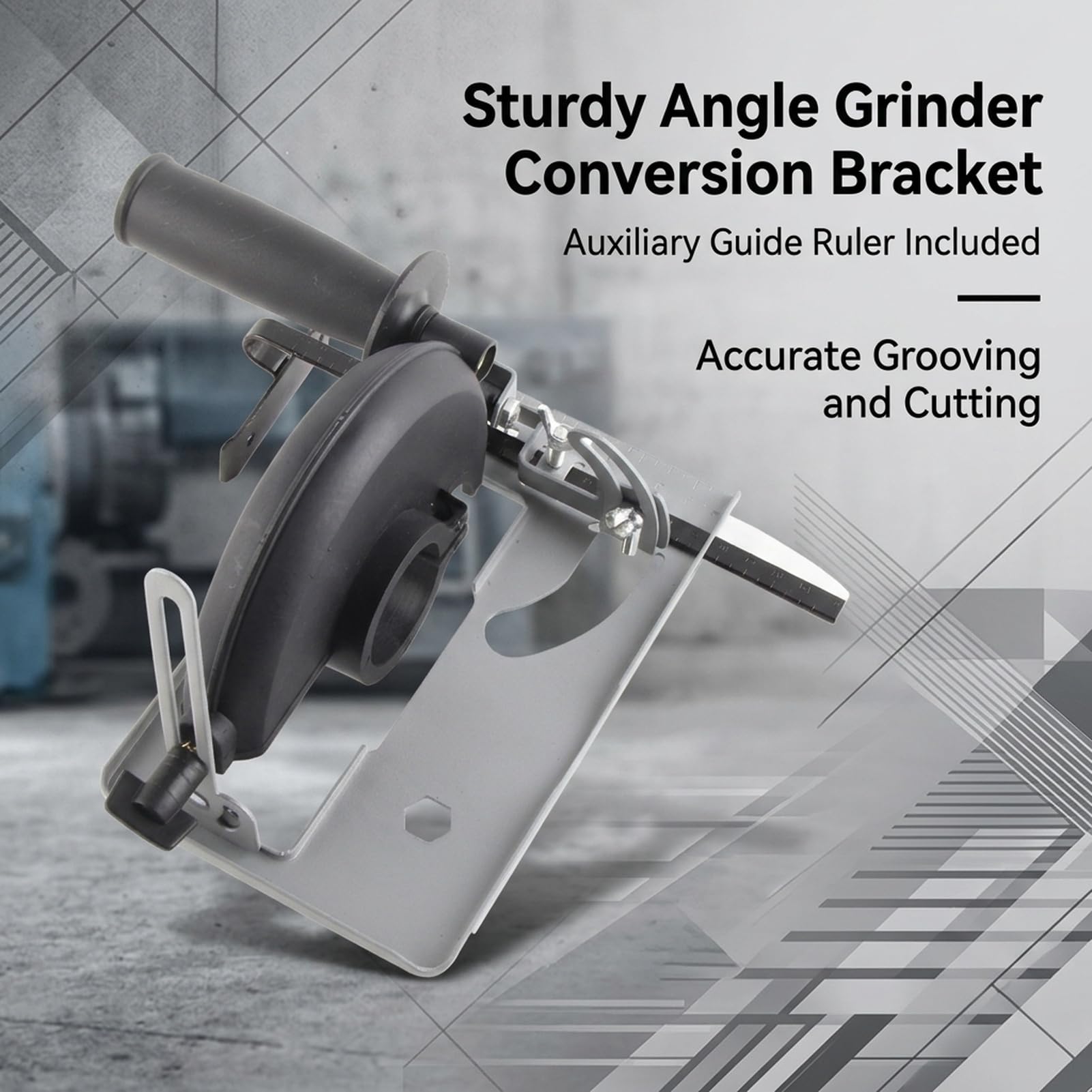 Soporte para amoladora angular SustVita con profundidad de corte de 0-40 mm y ángulo ajustable de 0-45°, se adapta a amoladoras angulares de 100 mm/125 mm, base para amoladora