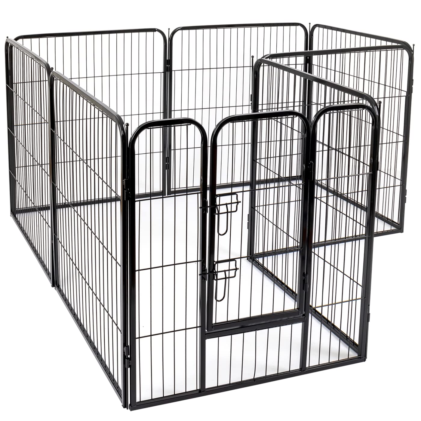 VOSS.PET Freilaufgehege XL Welpenauslauf, 81x78cm, individuell aufbaubar, Welpengitter, mit Tür, Innen- und Außenbereich, Hundelaufstall, Hunde, Welpen, Kleintier
