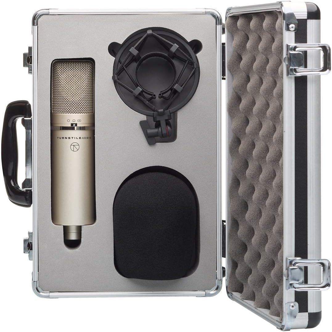Turnstile Audio Concourse Series TAC1100 Multi-Pattern Cardioid Condenser Microphone, Large Diaphragm for Vocal Recording, Podcasting, and Streaming, XLR Output