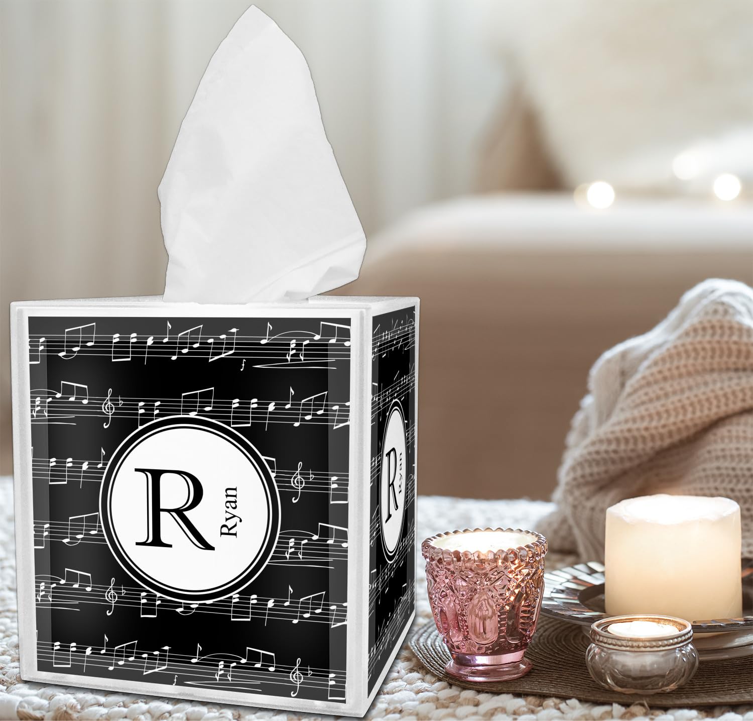 Marye-Kelley TB2705-Cardinal Script Tissue Box Cover