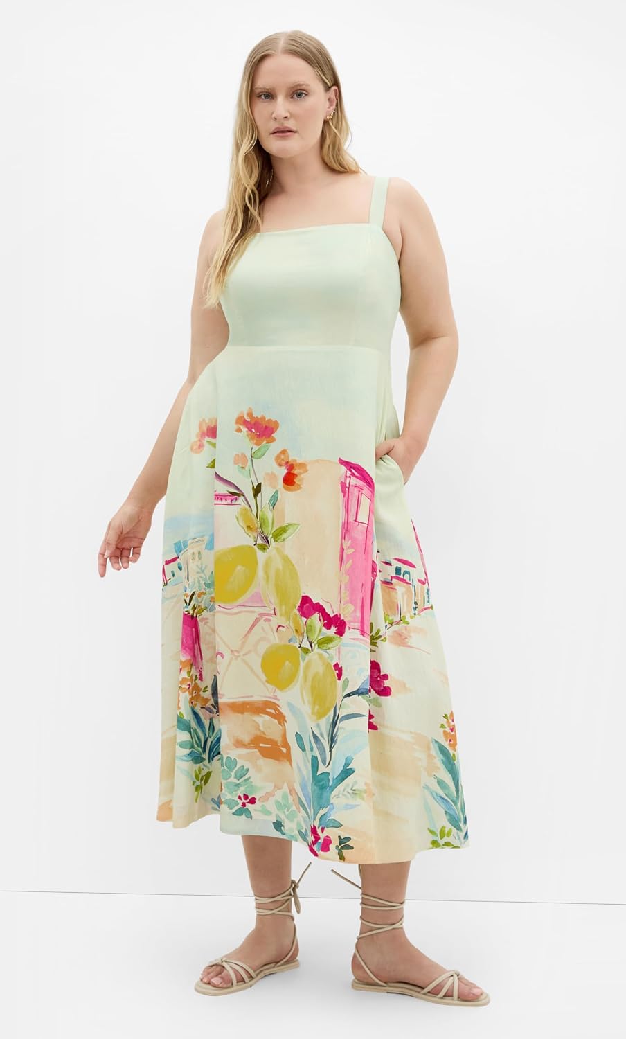 City Chic Plus Size Dress - Sorrento Print Maxi