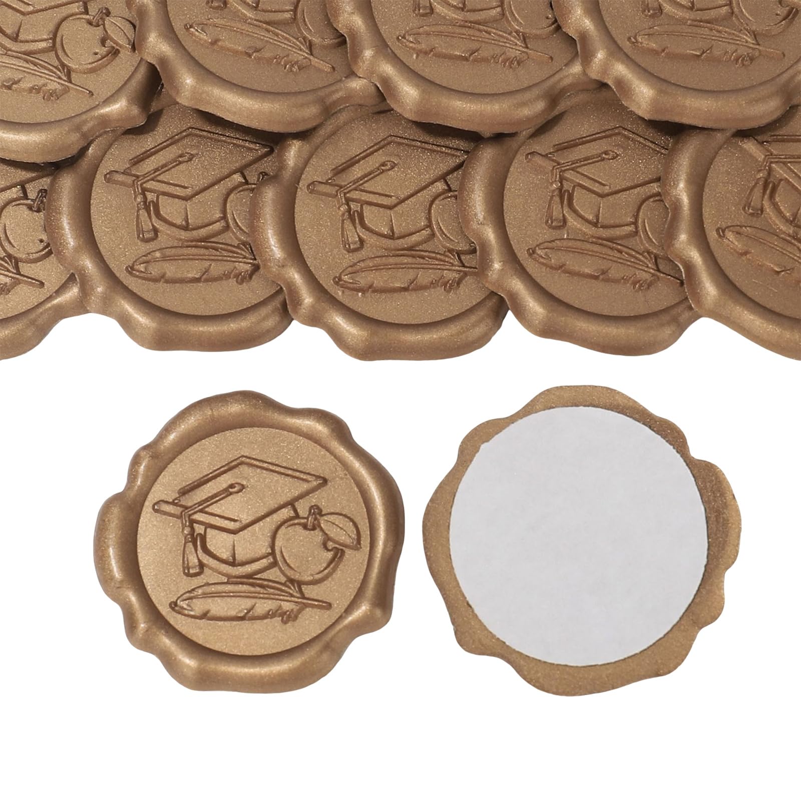 Nucelit 10 Pcs Graduation Waxed Seal Sticker Graduation Caps Envelope Seal Sticker Party Supplies for Invitations Cards Waxed