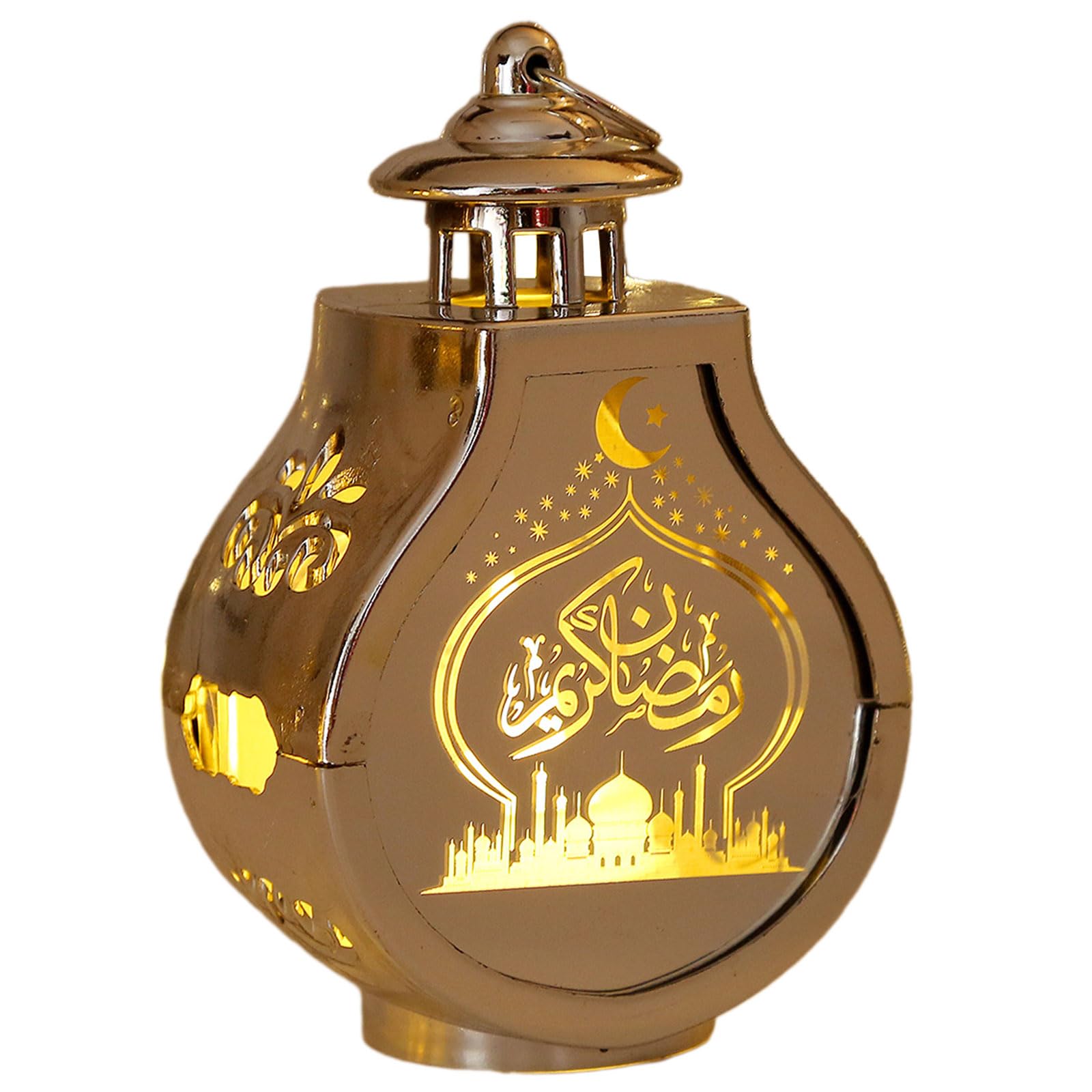 Kalttoy Silver Ramadas Decor Lamp Ornament Eidmubarak Led Festival Nightlight Eid Adha Gift Gurbang Ramadas Decoration Festive