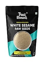 True Elements Raw White Sesame Seeds 150gm – 100% Clean and Natural White Til | Safed Til Seeds for Eating | Raw Seeds | Versatile Ingridient | Everyday Essentials Indian Spices