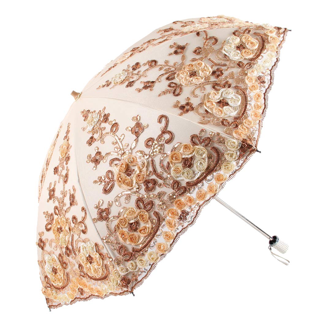 Honeystore Flower Lace Parasols for Wedding Party Lace Bridal Umbrella