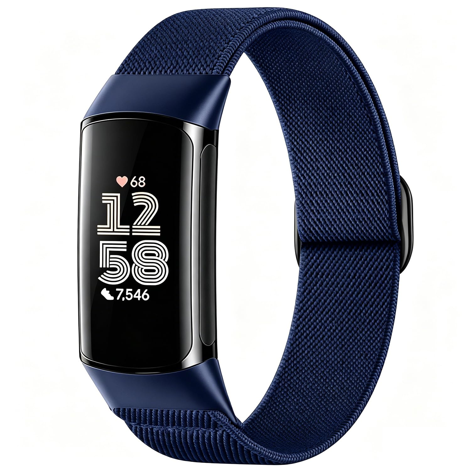 Aurrain Elastic Nylon Watch Strap for Fitbit Charge 6 Soft nylon sports watch strap,Compatible Fitbit Charge 5 Unisex