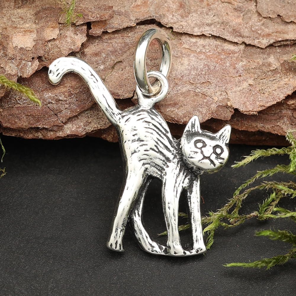 Schmuckanhänger Katze Silberanhänger 925 Sterling Silber Kinder Frauen