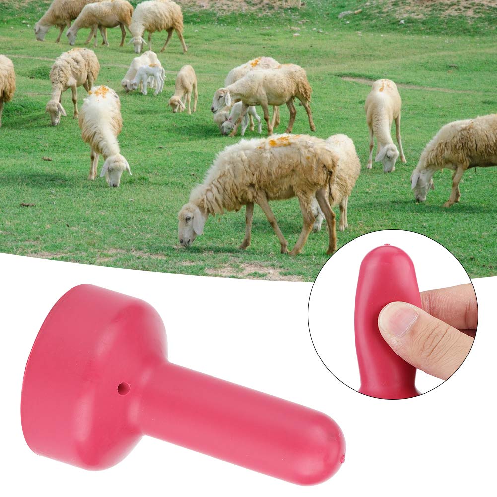 Rubber Baby Bottle Nipples, Calf Nipples Easy to Suck Cruciform Mouth Design Goat Bottle Nipples Widely Used for Cattle Sheep Feeding Milk (HL-MP73C)
