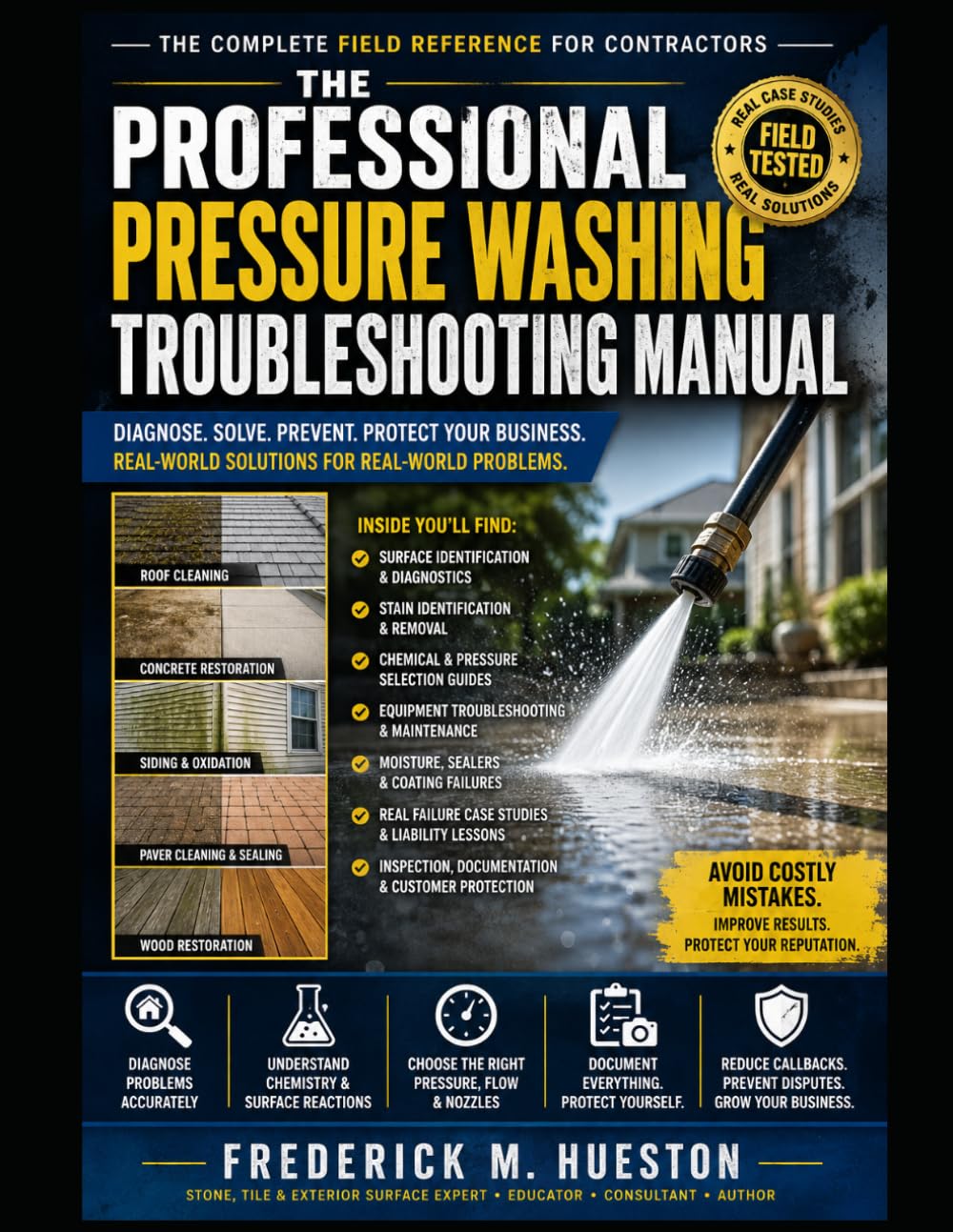 The Professional Pressure Washing Troubleshooting Manual: Diagnosing Cleaning Failures, Surface Damage, Stains, Striping, and Restoration Problems