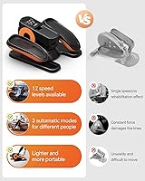 Vista 5 de Under Desk Elliptical Machine with 12 Adjustable Speed, Quiet & Portable Seated Pedal with Remote Control & Non-Slip Foot Straps