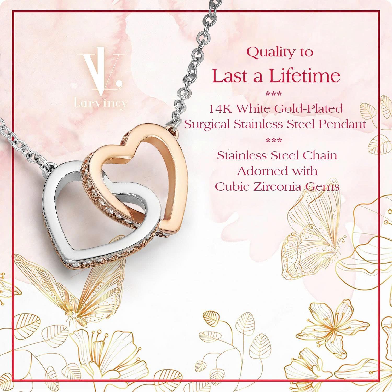 Larvincy To My Daughter Necklace From Dad With Heartfelt Message & Elegant Box, Gifts For Daughter From Father, Beautiful Jewelry Gift From Love Daddy On Graduation, Birthday, Wedding, Valentine’s Day - Image 5